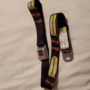 Marvel Deadpool "chimichangas" buckle belt